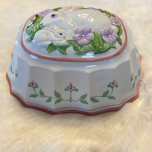 FRANKLIN MINT Le Cordon Bleu RABBIT Ceramic EASTER Mold ORIGINAL STICKERS Excell - Picture 3 of 8